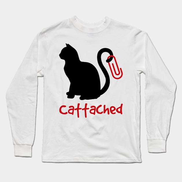 Cats, Cattached T-Shirt, Hoodie Long Sleeve T-Shirt by SamiSam